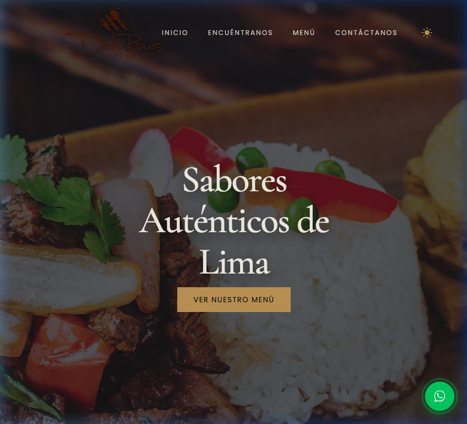 Restaurant Interactive Menu Website
